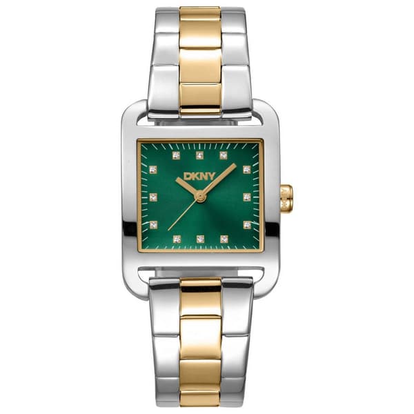 Womens DKNY City Midi Green Dial Bracelet Watch - DK1L004M0075