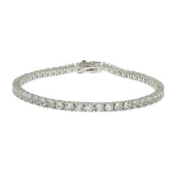 Gemstone Classics(tm) 3.00mm Round White Topaz Bracelet