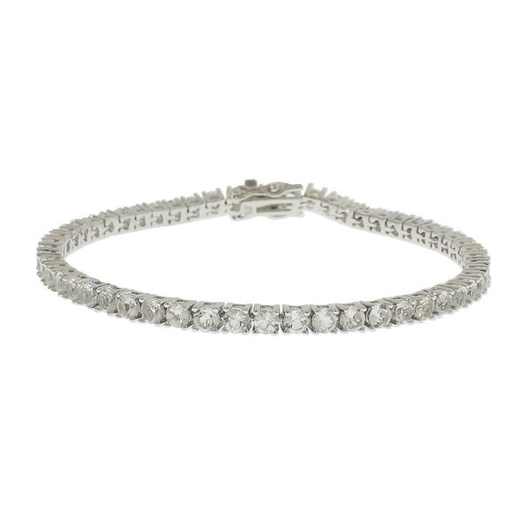 Gemstone Classics&#40;tm&#41; 3.00mm Round White Topaz Bracelet - image 