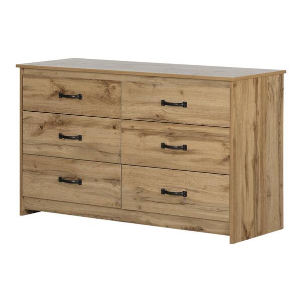 South Shore Tassio 6-Drawer Nordik Oak Double Dresser - image 