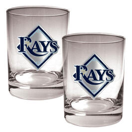 MLB Tampa bay Rays 2pc. Rocks Glass Set