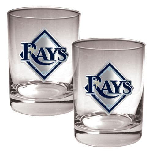 MLB Tampa bay Rays 2pc. Rocks Glass Set - image 