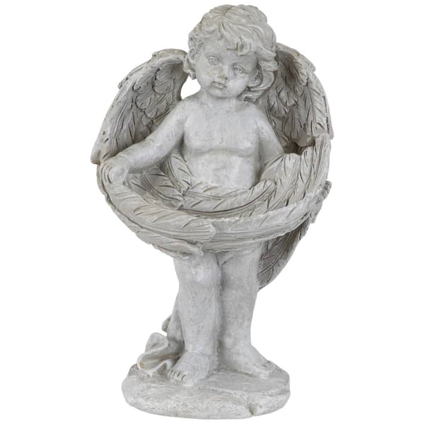 Northlight Seasonal Cherub Wrapped in Wings Garden Statue