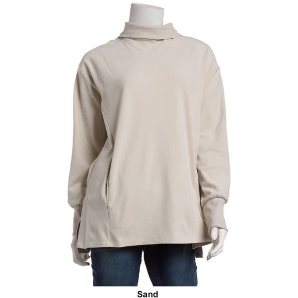 Womens RBX Plush Fleece Mock Neck Pullover Tunic