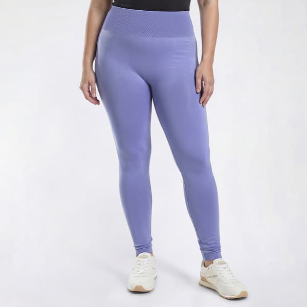 Juniors Plus Eye Candy Seamless Waffle Waistband Leggings