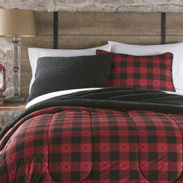Micro Flannel&#174; Buffalo Check Reverse to Sherpa Comforter Set