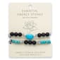 Turquoise & Black Lava Beaded 2pc. Stretch Bracelet Set - image 2