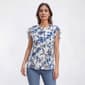 Womens Emily Daniels Sleeveless Ruched Shoulder Floral Blouse - image 1