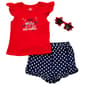 Baby Girl (12-24M) Baby Essentials Red, White, & Blue Shorts Set - image 1