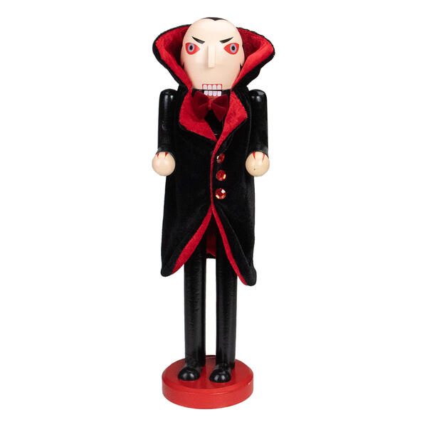 Northlight Seasonal 14in. Wooden Vampire Halloween Nutcracker - image 
