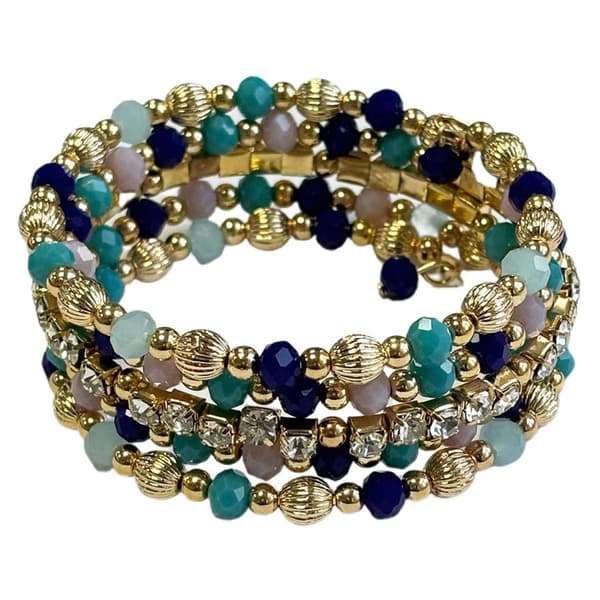 Ashley Cooper&#40;tm&#41; Multi Blue & Rhinestone Wrapped Bracelet - image 