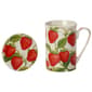 Home Essentials 2pc. Strawberry Chintz Mug & Coaster Set - image 1