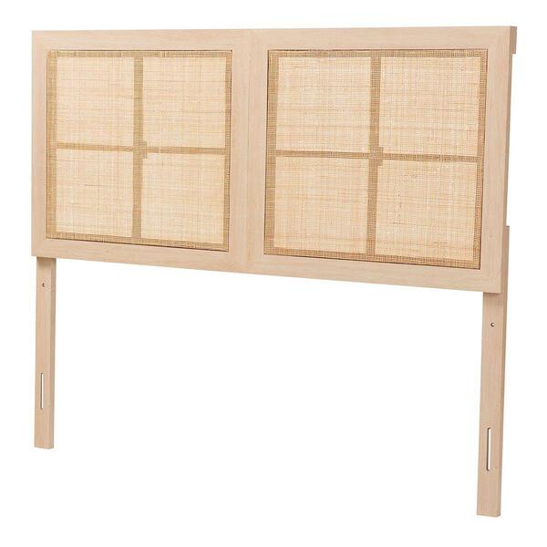 Baxton Studio Oline Light Brown Finished Wood Queen Headboard - image 
