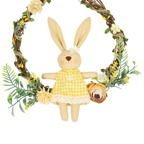 Northlight Seasonal Bunny with Flowers Artificial Easter Wreath