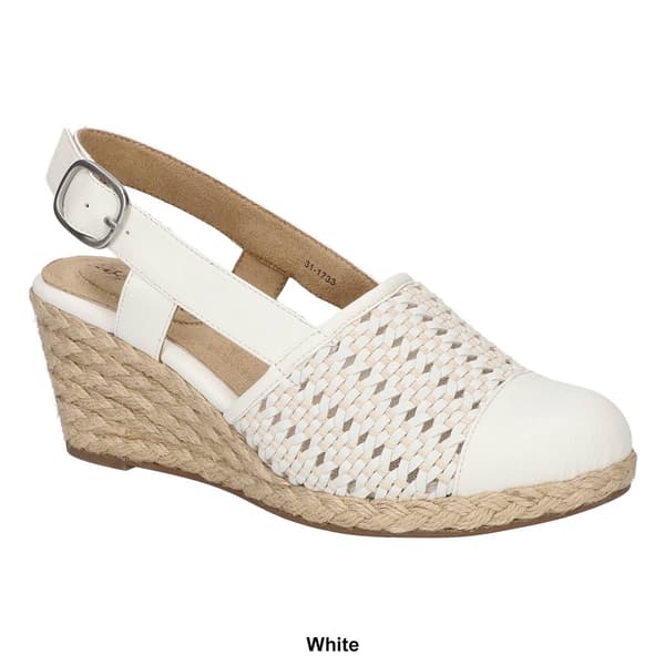 Womens Easy Street Taffy Slingback Espadrilles Wedges Sandals