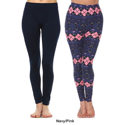 Womens White Mark 2pk. Leggings