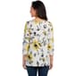Plus Size Emily Daniels 3/4 Sleeve Floral Poppy Round Neck Blouse - image 2