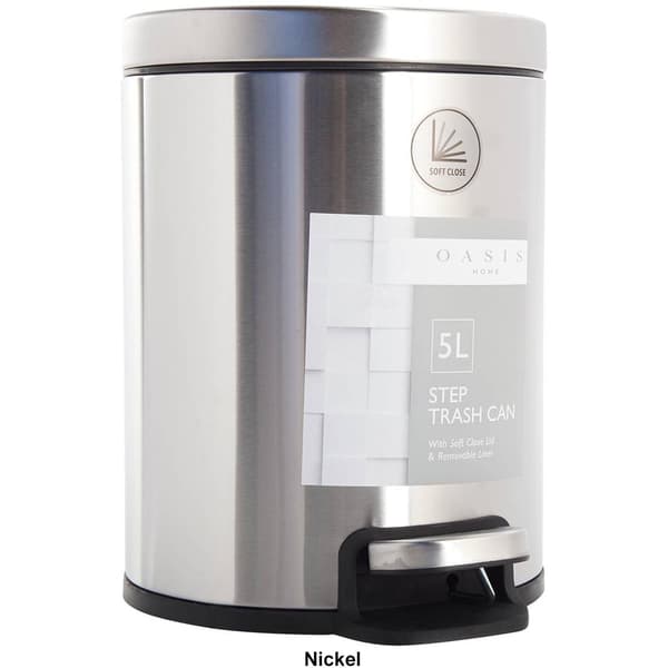 5 Litre Round Trash Can w/ Soft Close Lid