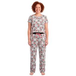 Womens Rene Rofe(R) Ghost Cats Bats & Pumpkins Pajama Set