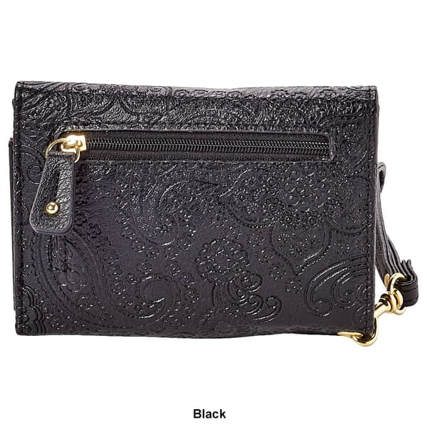 Womens Stone Mountain Paisley Embossed Trifold Wallet