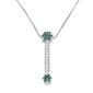 Diamond Classics&#40;tm&#41; Treated Blue Diamond Drop Necklace - image 1