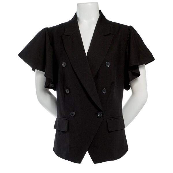 Womens Nanette Lepore Short Flutter Sleeve Button Jacket - image 