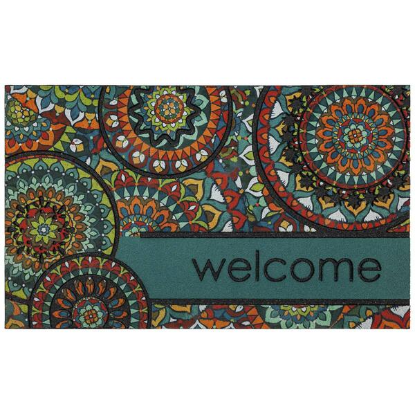 Mohawk Home Bohemian Kingdom Mosaic Welcome Rectangle Doormat - image 