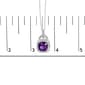 Haus of Brilliance Sterling Silver Purple Amethyst Pendant - image 5
