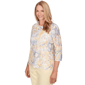 Petite Alfred Dunner Al Fresco Paisley Stud Embellished Blouse - image 3