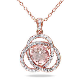 Gemstone Classics&#40;tm&#41; Silver Diamond Pendant Necklace