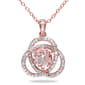 Gemstone Classics(tm) Silver Diamond Pendant Necklace - image 1
