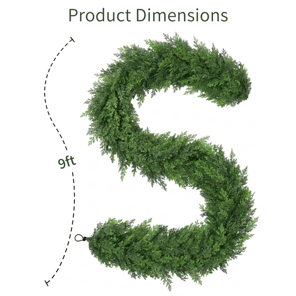Puleo International 9ft. Soft Artificial PE Spruce Garland