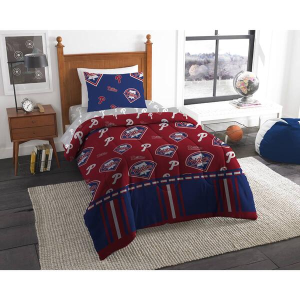 MLB Philadelphia Phillies Rotary Bed In A Bag Set - image 