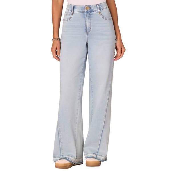 Womens Democracy Absolution&#40;R&#41; Wide Leg Diagonal Fray Panel Jeans - image 