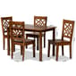 Baxton Studio Nicolette Walnut Brown Finished Wood 5pc Dining Set - image 9