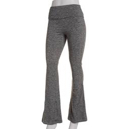 Juniors No Comment Ultra Soft Marled Fold Over Flare Leggings