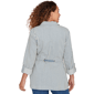 Petite Ruby Rd. Set Sail Stripe Snap Front Anorak Jacket - image 1