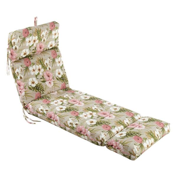 Jordan Manufacturing Chaise Cushion - Pink/Ivory Floral - image 