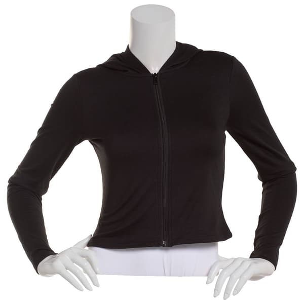 Juniors No Comment Arena Fleece Lined Zip Hoodie - image 