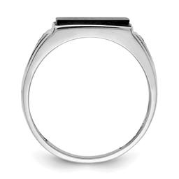 Mens Gentlemen’s Classics™ 14kt. White Gold Cushion Onyx Ring