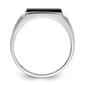 Mens Gentlemen’s Classics™ 14kt. White Gold Cushion Onyx Ring - image 2