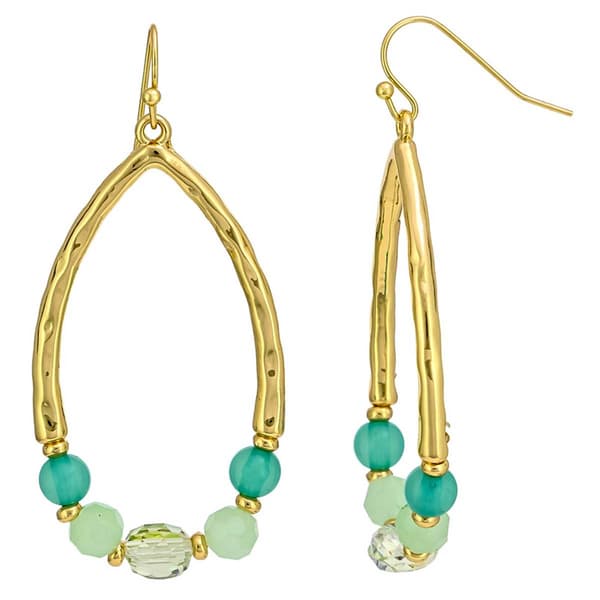 Ashley Cooper(tm) Aqua Multi Open Teardrop Earrings - image 