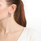 Athra 24mm Silver Plated Crystal J-Hoop Earrings - image 3
