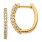 Pure Fire 14kt. Gold 1/2ctw. Diamond Hinged Hoop Earrings - image 1