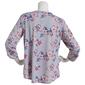 Womens Cure 3/4 Sleeve Roll Tab Crepe Floral Blouse - image 2