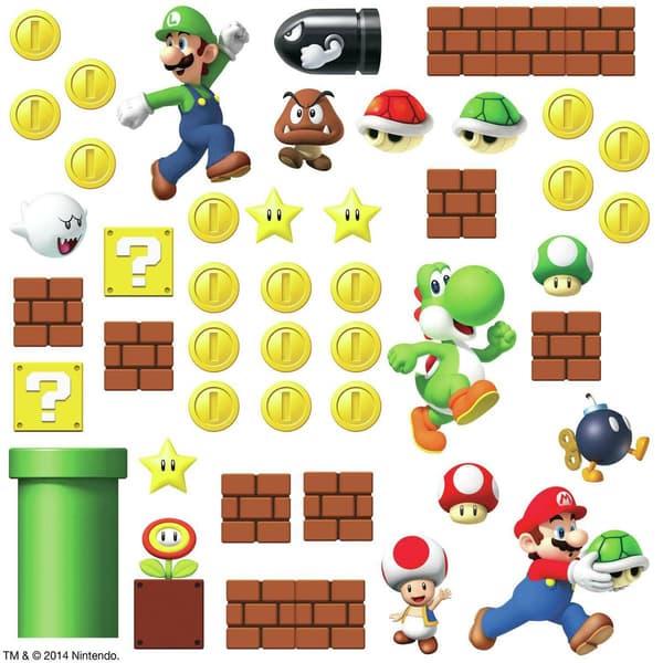 RoomMates® Super Mario Peel &amp; Stick Wall Decals