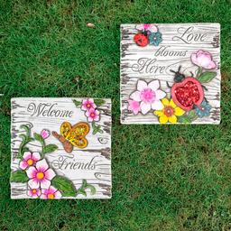 Northlight Seasonal Welcome Friends Garden Stones - Set of 2