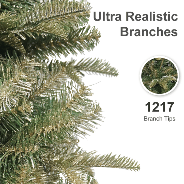 Puleo International 7.5ft. LED Yardley Spruce Christmas Tree