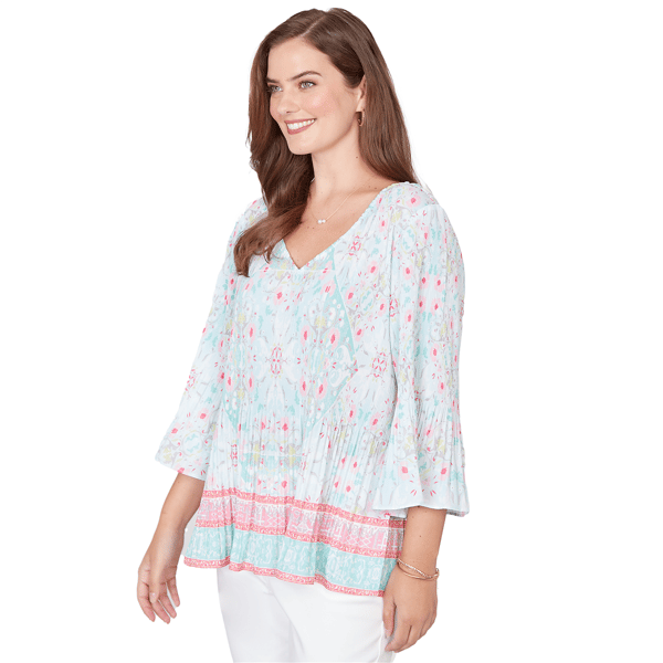 Womens Ruby Rd. Renaissance Romance 3/4 Bell Sleeve Blouse