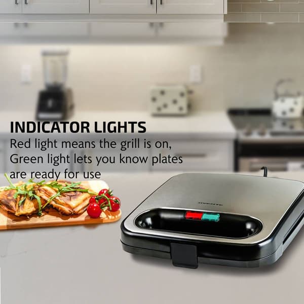 Ovente Electric Sandwich Maker w/ Non-Stick Plates